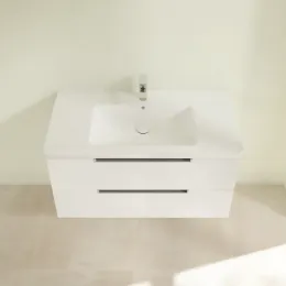 Villeroy & Boch Subway 2.0 Тумба под раковину, 2 выдвижных ящика, 987 x 520 x 449 mm, Glossy White A69700DH