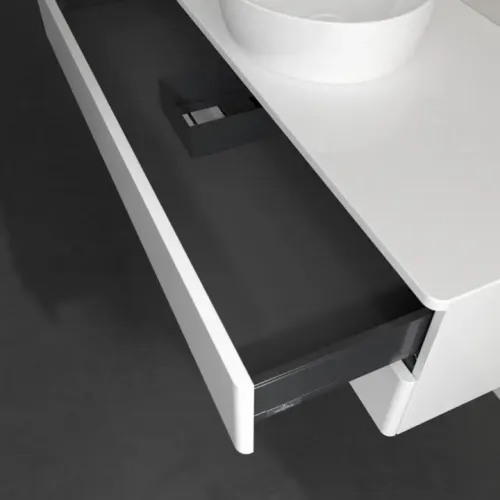 Villeroy & Boch Antao Тумба под раковину, 2 выдвижных ящика, 1200 x 360 x 500 mm, лицевая поверхность без текстурированной отделки, Glossy White Lacquer / Glossy White Lacquer K21010GF