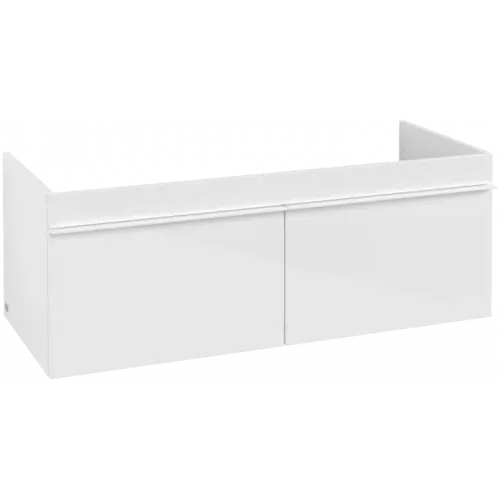 Villeroy & Boch Venticello Тумба под раковину, 2 выдвижных ящика, 1153 x 420 x 502 mm, Glossy White / Glossy White A93802DH