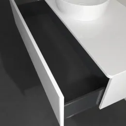 Villeroy & Boch Antao Тумба под раковину, 1 выдвижной ящик, 1200 x 360 x 500 mm, лицевая поверхность без текстурированной отделки, Glossy White Lacquer / Glossy White Lacquer K32010GF