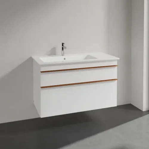 Villeroy & Boch Venticello Тумба под раковину, 2 выдвижных ящика, 953 x 590 x 502 mm, Glossy White / Glossy White A92705DH