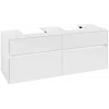 Villeroy & Boch Collaro Тумба под раковину, с подсветкой, 4 выдвижных ящика, 1400 x 548 x 500 mm, Glossy White / Glossy White C103B0DH