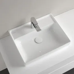 Villeroy & Boch Collaro Раковина компактная, 500 x 400 x 150 mm, Альпийский белый, с переливом, шлифованный 43345G01