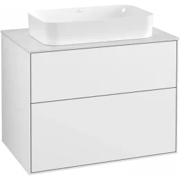 Villeroy & Boch Finion Тумба под раковину, с подсветкой, 2 выдвижных ящика, 800 x 603 x 501 mm, Glossy White Lacquer G22100GF