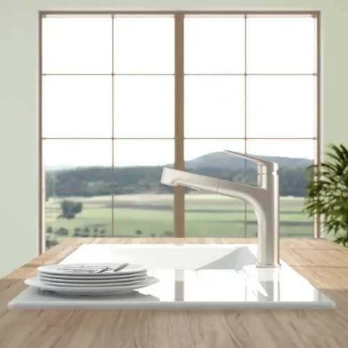 Villeroy & Boch Junis Sky Shower Однорычажный смеситель для мойки Однорычажный смеситель для мойки, выкл Нержавеющая сталь, Сплошная нержавеющая сталь 928200LC