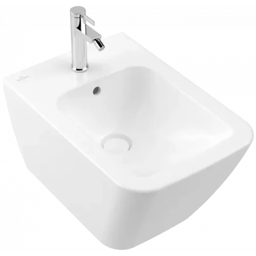 Villeroy & Boch Finion Биде, настенный, 375 x 320 mm, Stone White CeramicPlus 446500RW