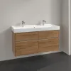 Villeroy & Boch Collaro Тумба под раковину, с подсветкой, 4 выдвижных ящика, 1154 x 546 x 444 mm, Oak Kansas C012B0RH