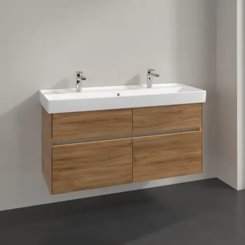 Villeroy & Boch Collaro Тумба под раковину, с подсветкой, 4 выдвижных ящика, 1154 x 546 x 444 mm, Oak Kansas C012B0RH