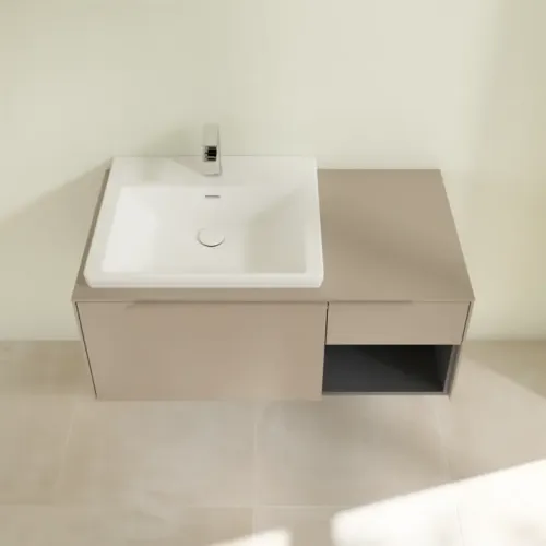 Villeroy & Boch Subway 3.0 Тумба под раковину, 2 выдвижных ящика, 1001 x 423 x 516 mm, Taupe / Taupe C57202VM