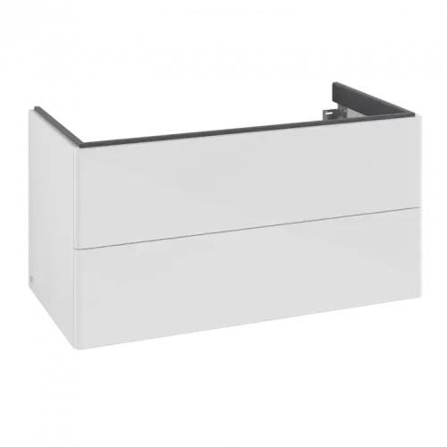 Villeroy & Boch Antao Тумба под раковину, 2 выдвижных ящика, 988 x 504 x 496 mm, лицевая поверхность без текстурированной отделки, Glossy White Lacquer K05000GF
