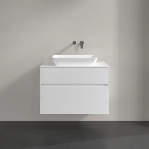 Villeroy & Boch Collaro Тумба под раковину, 2 выдвижных ящика, 800 x 548 x 500 mm, Glossy White / Glossy White C10800DH