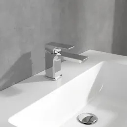 Villeroy & Boch Subway 3.0 Смеситель для раковины однорычажный с комплектом слива со стяжкой, Хром TVW11200100061
