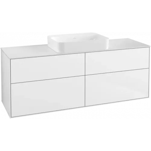 Villeroy & Boch Finion Тумба под раковину, с подсветкой, 4 выдвижных ящика, 1600 x 603 x 501 mm, Glossy White Lacquer G73100GF