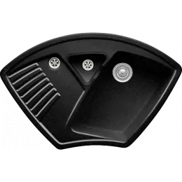 Villeroy & Boch Arena Corner Мойка угловая, включая Контейнер для отходов, Комплект слива с ручным управлением, выкл Керамика, 975 x 625 mm, Chromit CeramicPlus 672901J0