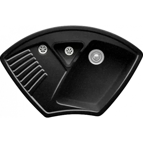 Villeroy & Boch Arena Corner Мойка угловая, включая Контейнер для отходов, Комплект слива с ручным управлением, выкл Керамика, 975 x 625 mm, Chromit CeramicPlus 672901J0