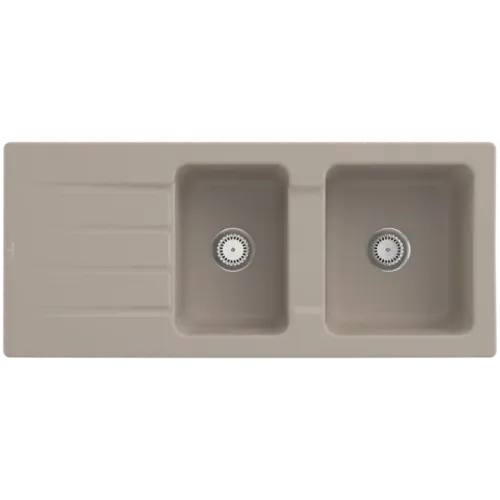 Villeroy & Boch Architectura 80 Мойка, включая Комплект слива с ручным управлением, выкл Керамика, 1160 x 510 mm, Almond CeramicPlus 338001AM