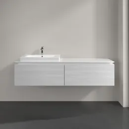Villeroy & Boch Legato Тумба под раковину, 2 выдвижных ящика, 1600 x 380 x 500 mm, White Wood / White Wood B68800E8
