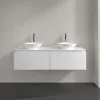 Villeroy & Boch Legato Тумба под раковину, 2 выдвижных ящика, 1400 x 380 x 500 mm, Glossy White / Glossy White B59100DH