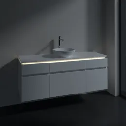 Villeroy & Boch Legato Тумба под раковину, с подсветкой, 5 выдвижных ящиков, 1400 x 550 x 500 mm, White Matt / White Matt B586L0MS