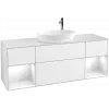 Villeroy & Boch Finion Тумба под раковину, с подсветкой, 4 выдвижных ящика, 1600 x 603 x 501 mm, Glossy White Lacquer / Glossy White Lacquer G981GFGF