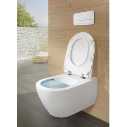 Villeroy & Boch Subway 2.0 Унитаз с открытым смывным краем, настенный, Альпийский белый CeramicPlus 5614R0R1