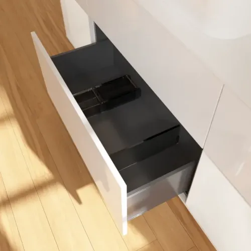 Villeroy & Boch Finion Тумба под раковину, с подсветкой, 4 выдвижных ящика, 1600 x 603 x 501 mm, Glossy White Lacquer / Glossy White Lacquer F451GFGF