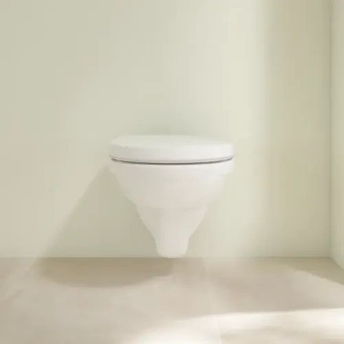 Villeroy & Boch O.novo Унитаз с вертикальным смывом, с короткой базой, настенный, Альпийский белый 56881001