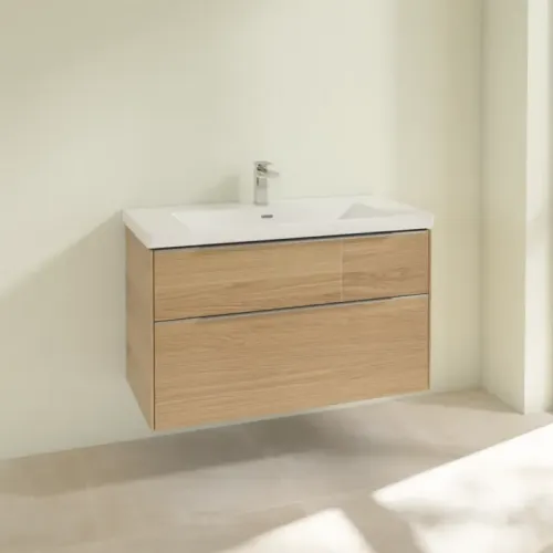 Villeroy & Boch Subway 3.0 Тумба под раковину, 2 выдвижных ящика, 973 x 576 x 478 mm, Nordic Oak C57000VJ