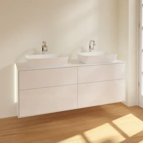 Villeroy & Boch Finion Тумба под раковину, с подсветкой, 4 выдвижных ящика, 1600 x 603 x 501 mm, Glossy White Lacquer G84100GF