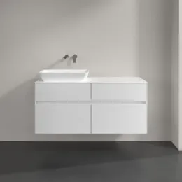 Villeroy & Boch Collaro Тумба под раковину, 4 выдвижных ящика, 1200 x 548 x 500 mm, Glossy White / Glossy White C11300DH