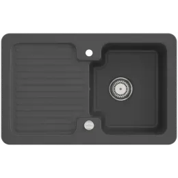 Villeroy & Boch Condor 45 Мойка, включая Комплект слива с эксцентриком, выкл Керамика, 800 x 510 mm, Graphite CeramicPlus 674502i4
