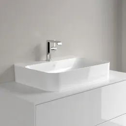 Villeroy & Boch Finion Раковина для установки на столешницу, 600 x 445 x 115 mm, Альпийский белый CeramicPlus, без перелива 414261R1
