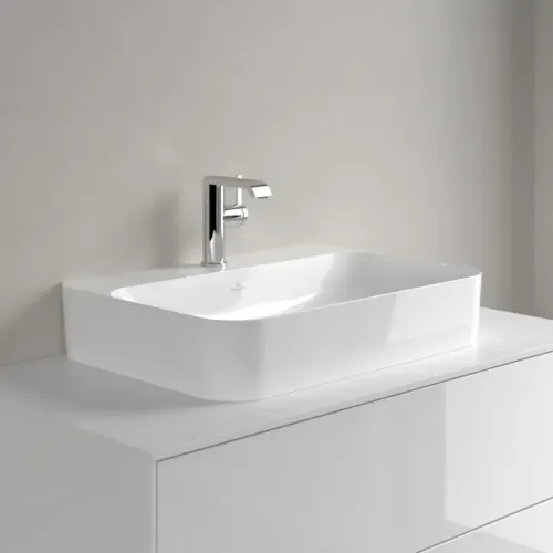 Villeroy & Boch Finion Раковина для установки на столешницу, 600 x 445 x 115 mm, Альпийский белый CeramicPlus, без перелива 414261R1