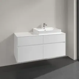 Villeroy & Boch Collaro Тумба под раковину, 4 выдвижных ящика, 1200 x 548 x 500 mm, Glossy White / Glossy White C08300DH