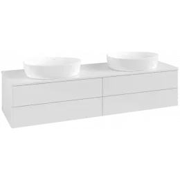 Villeroy & Boch Antao Тумба под раковину, с подсветкой, 4 выдвижных ящика, 1600 x 360 x 500 mm, лицевая поверхность без текстурированной отделки, Glossy White Lacquer / Glossy White Lacquer L28010GF