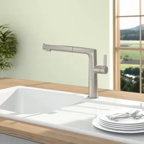 Villeroy & Boch Sorano Sky Shower Однорычажный смеситель для мойки Однорычажный смеситель для мойки, выкл Нержавеющая сталь, Сплошная нержавеющая сталь 926900LC