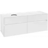 Villeroy & Boch Collaro Тумба под раковину, 4 выдвижных ящика, 1400 x 548 x 500 mm, Glossy White / Glossy White C04600DH