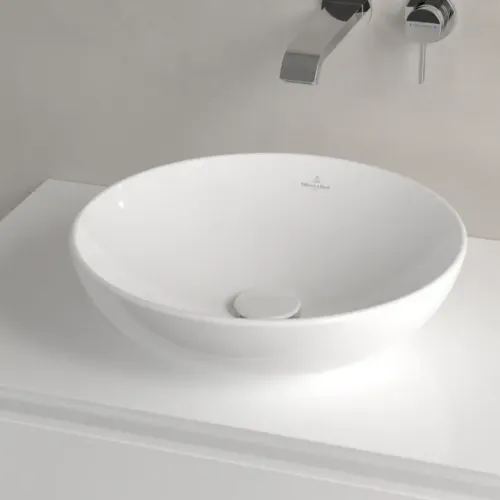 Villeroy & Boch Loop & Friends Раковина для установки на столешницу, 420 x 420 x 120 mm, Альпийский белый, без перелива 4A460101