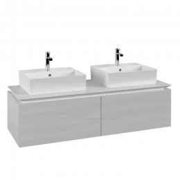 Villeroy & Boch Legato Тумба под раковину, 2 выдвижных ящика, 1400 x 380 x 500 mm, White Wood / White Wood B66800E8