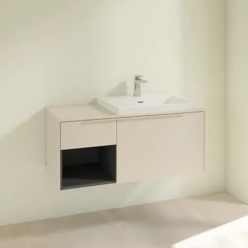 Villeroy & Boch Subway 3.0 Тумба под раковину, 2 выдвижных ящика, 1001 x 423 x 516 mm, Cashmere Grey / Cashmere Grey C57102VN