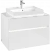 Villeroy & Boch Collaro Тумба под раковину, с подсветкой, 2 выдвижных ящика, 800 x 548 x 500 mm, Glossy White / Glossy White C080B0DH
