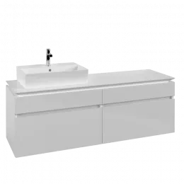 Villeroy & Boch Legato Тумба под раковину, 4 выдвижных ящика, 1600 x 550 x 500 mm, Glossy White / Glossy White B67300DH