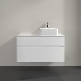 Villeroy & Boch Collaro Тумба под раковину, 2 выдвижных ящика, 1000 x 548 x 500 mm, Glossy White / Glossy White C04000DH