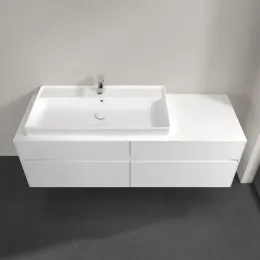 Villeroy & Boch Collaro Тумба под раковину, с подсветкой, 4 выдвижных ящика, 1600 x 548 x 500 mm, Glossy White / Glossy White C029B0DH