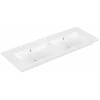 Villeroy & Boch Venticello Двойная раковина для установки на тумбу, 1300 x 500 x 170 mm, Альпийский белый CeramicPlus, с переливом 4111DJR1