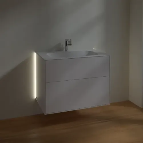 Villeroy & Boch Finion Тумба под раковину, с подсветкой, 2 выдвижных ящика, 796 x 591 x 498 mm, White Matt Lacquer G01000MT