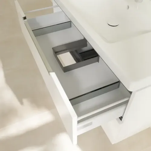 Villeroy & Boch Subway 2.0 Тумба под раковину, 2 выдвижных ящика, 987 x 520 x 449 mm, Glossy White A69710DH