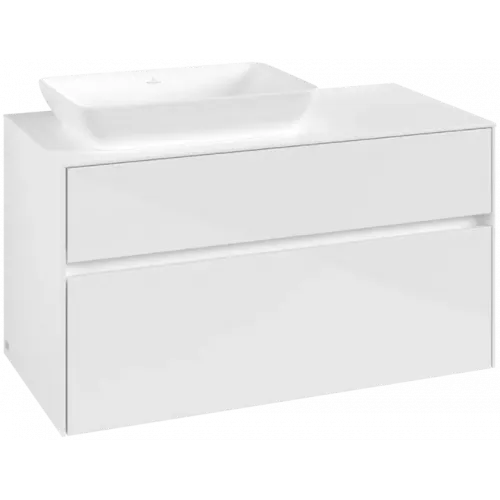 Villeroy & Boch Collaro Тумба под раковину, 2 выдвижных ящика, 1000 x 548 x 500 mm, Glossy White / Glossy White C11000DH