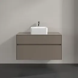 Villeroy & Boch Collaro Тумба под раковину, 2 выдвижных ящика, 1000 x 548 x 500 mm, Truffle Grey / Truffle Grey C03800VG