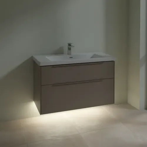 Villeroy & Boch Subway 3.0 Тумба под раковину, с подсветкой, 2 выдвижных ящика, 973 x 576 x 478 mm, Taupe C570L2VM